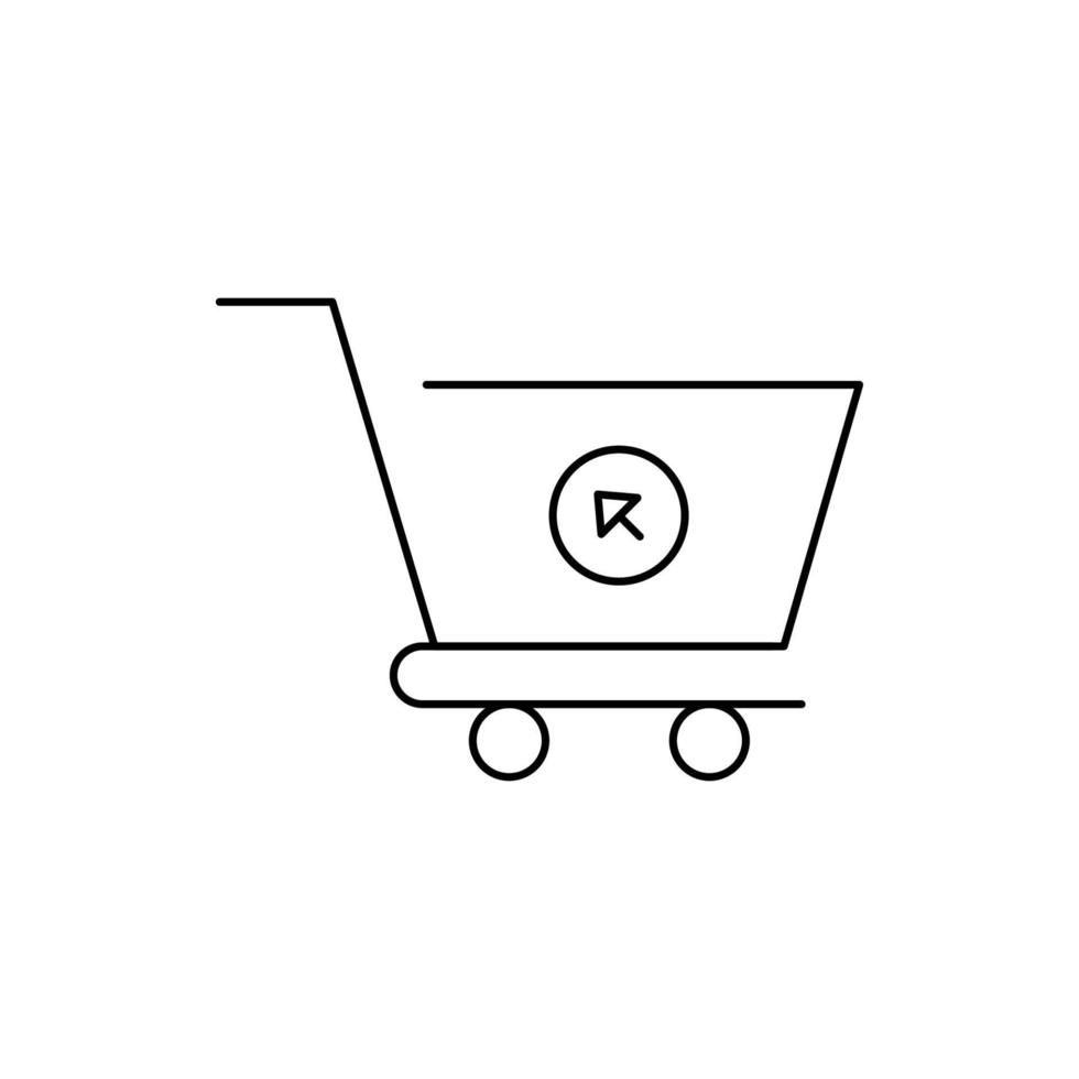 cart, web cart, online cart icon vector