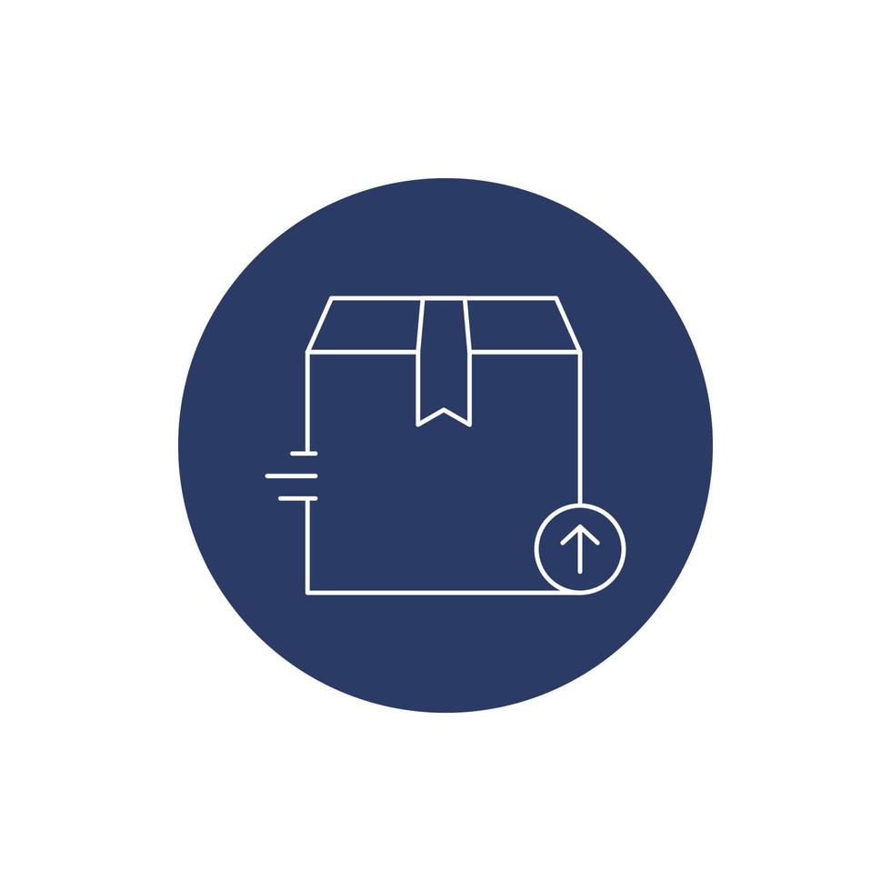 delivery parcel box vector icon
