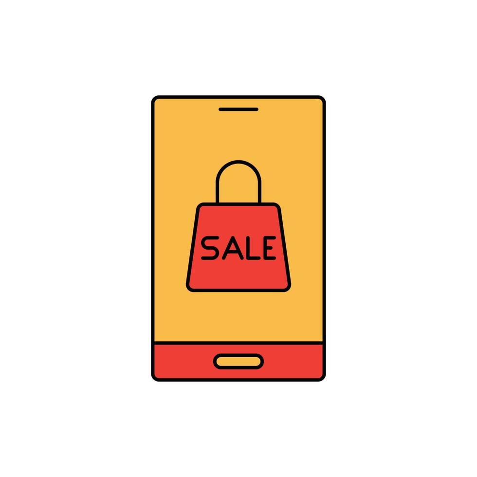 sale, mobile, phone, sale on phone icon vector
