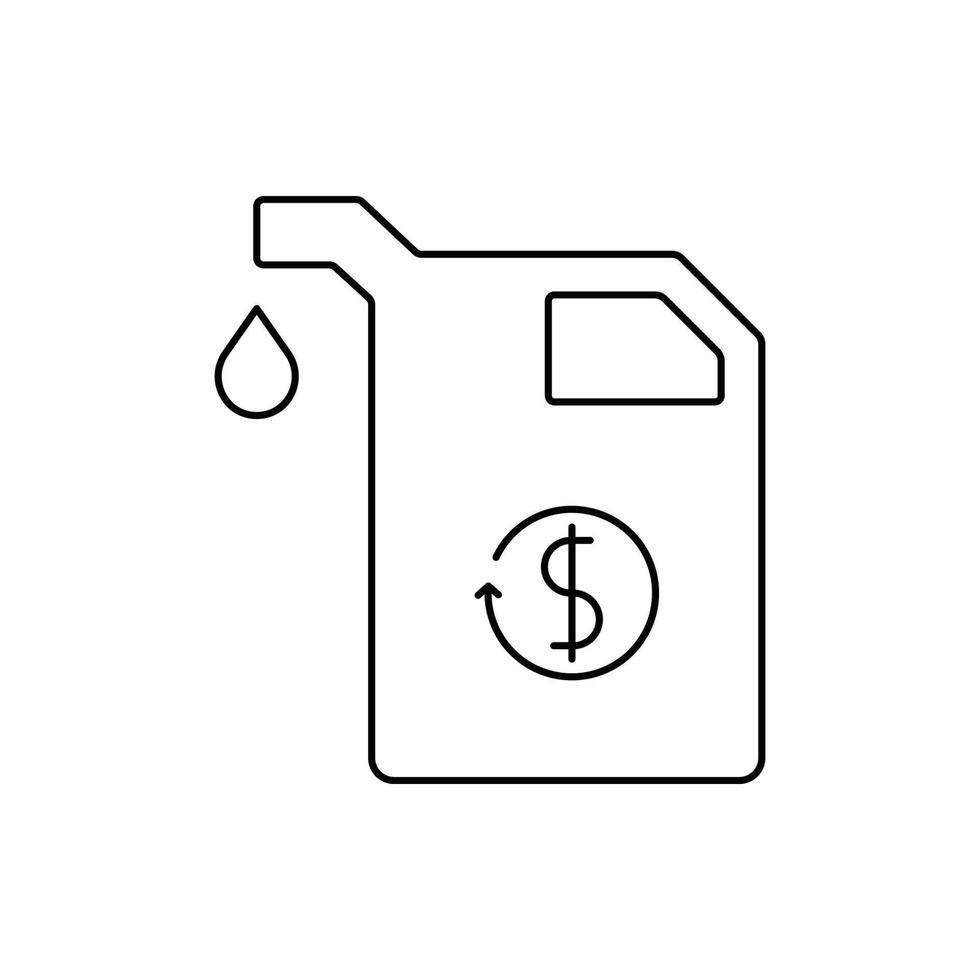 tambor, petróleo maceta, petróleo tambor, combustible tambor o maceta icono vector