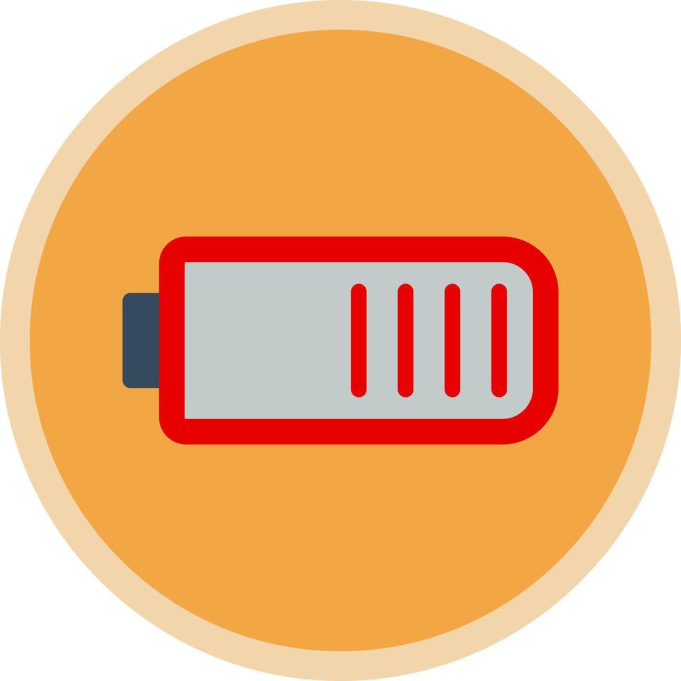 Battery Quarter Vector Icon Design