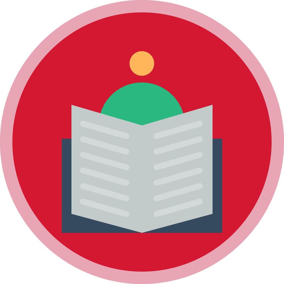 Book Reader Vector Icon Design