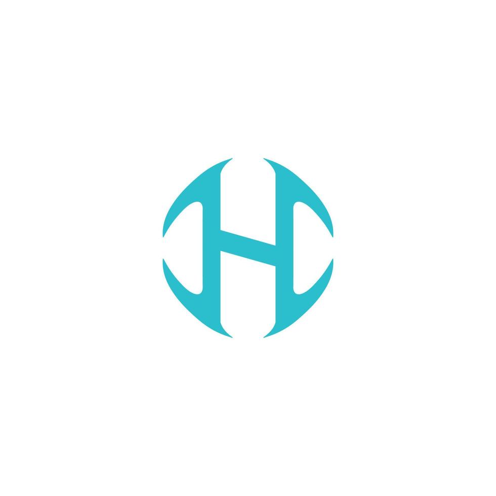 creativo h logo h icono pegadizo sencillo h logo vector