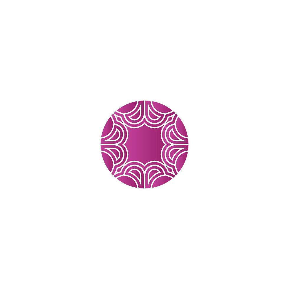 round simple icon logo for textile vector