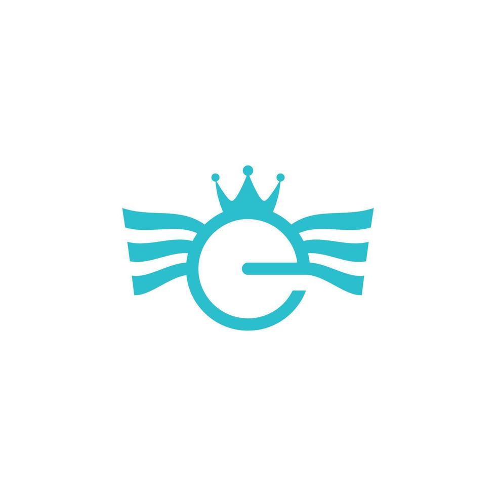 king crown letter e logo e icon graphic symbol vector