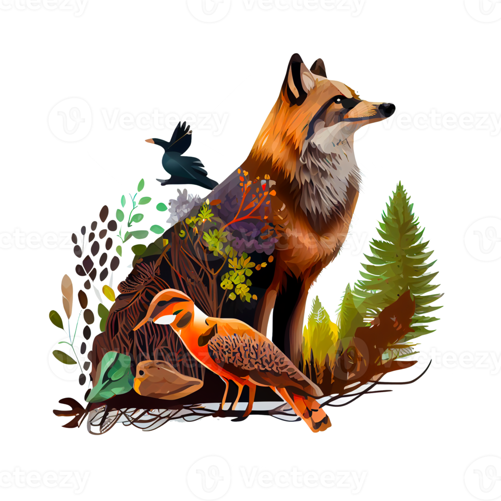 Discover the Beauty of Wildlife Illustration with High-Quality PNG Images