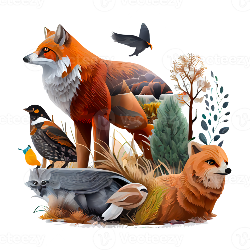 Discover the Beauty of Wildlife Illustration with High-Quality PNG Images