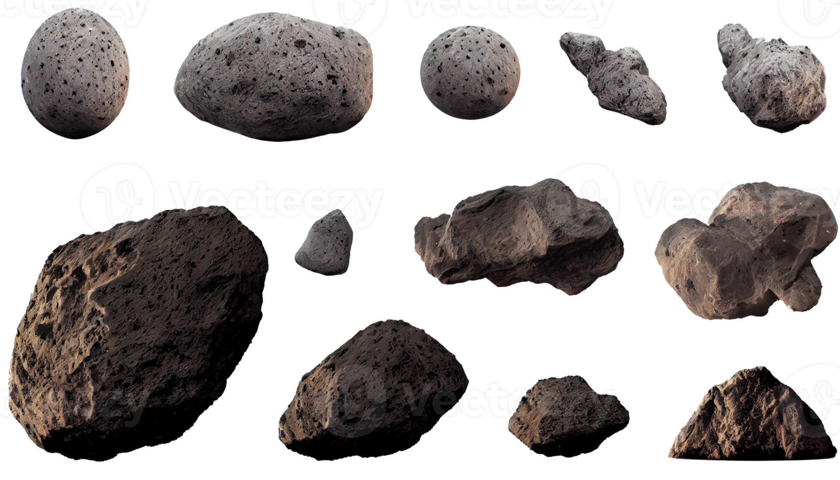 Space Rocks on transparent background png