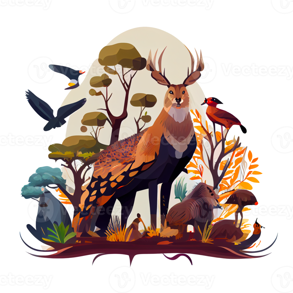 Discover the Beauty of Wildlife Illustration with High-Quality PNG Images