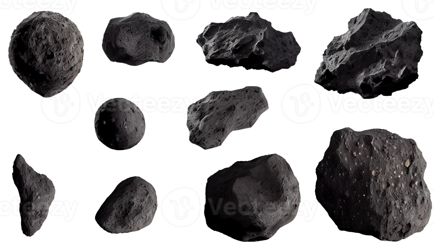 Space Rocks on transparent background png