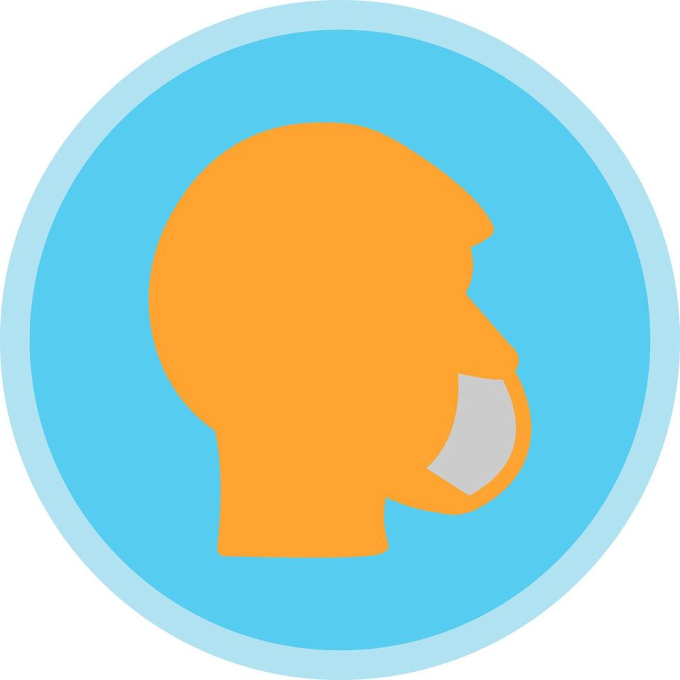 Head Side Mask Vector Icon Design