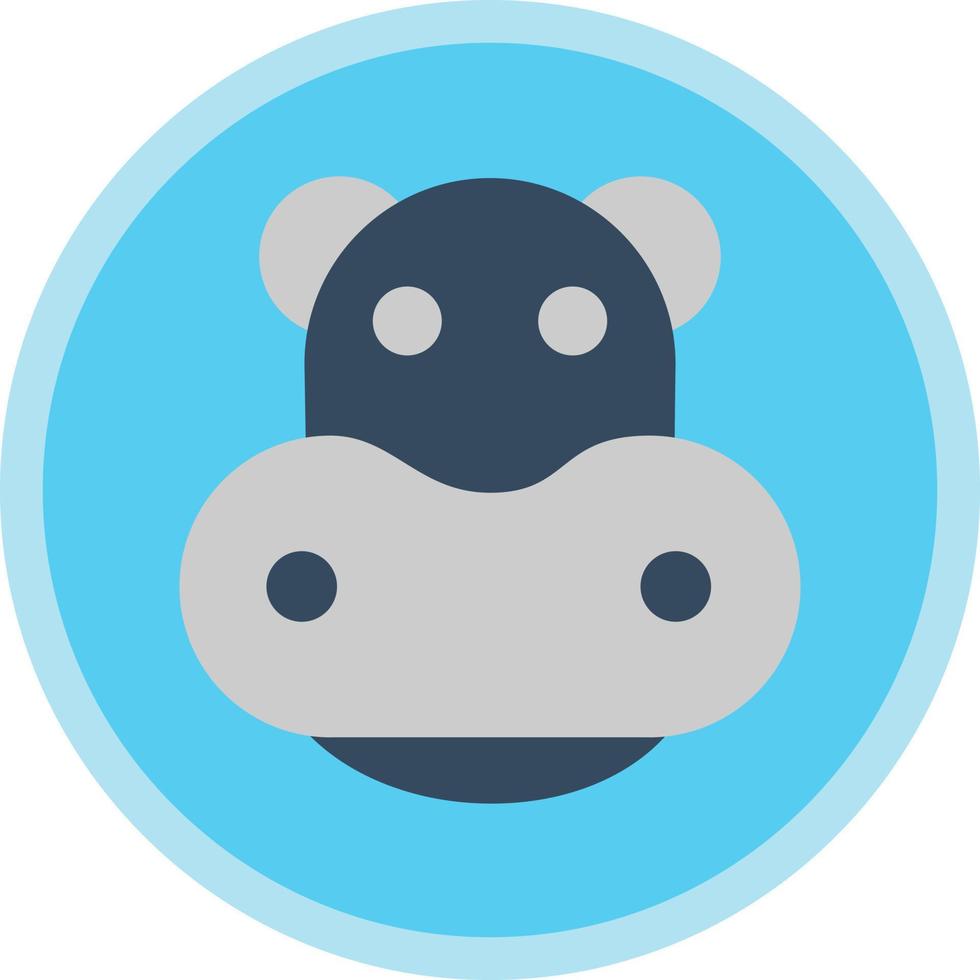 Hippo Vector Icon Design