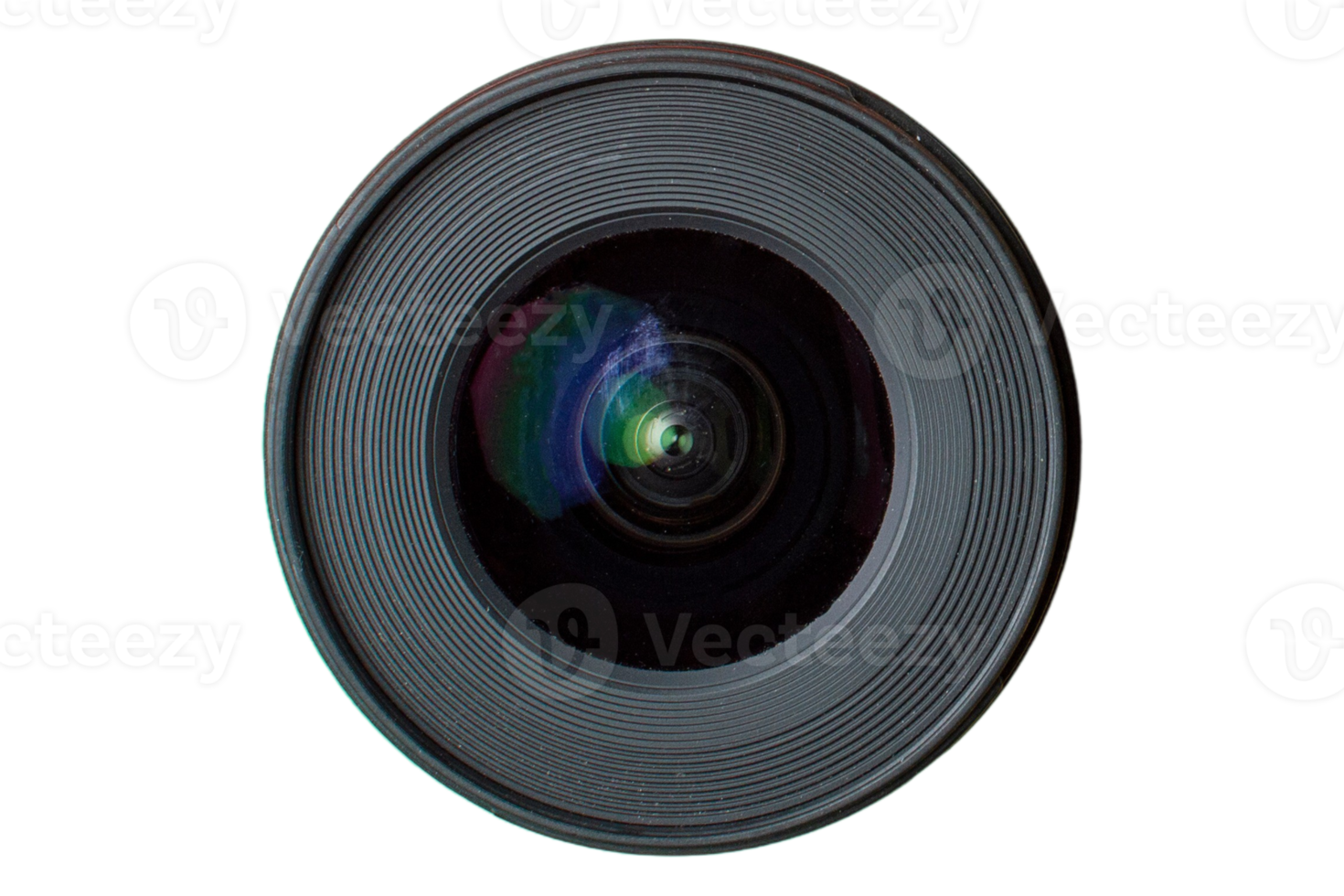 Black camera lens isolated on a transparent background png
