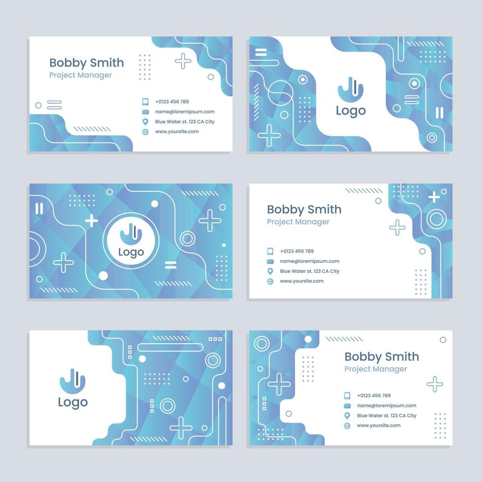 Business Card Essential Gradient Design Template vector