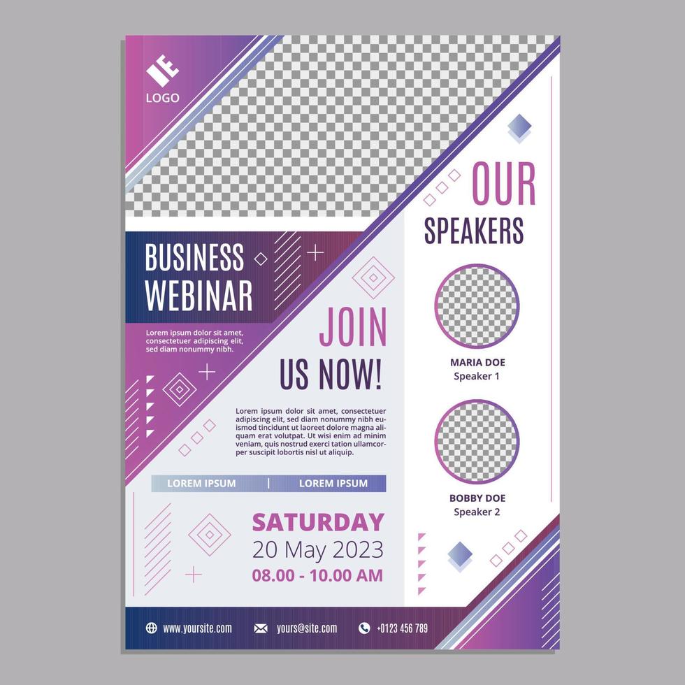 Business Essential Gradient Poster Design Template vector