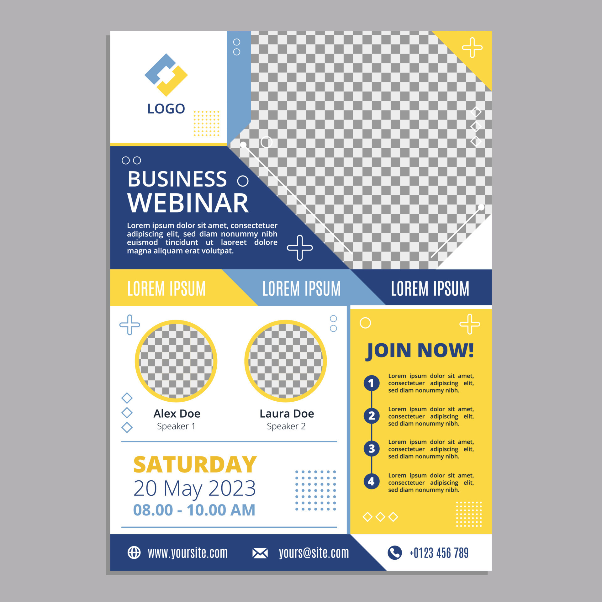 Business Essential Flat Poster Design Template 21312074 Vector Art at