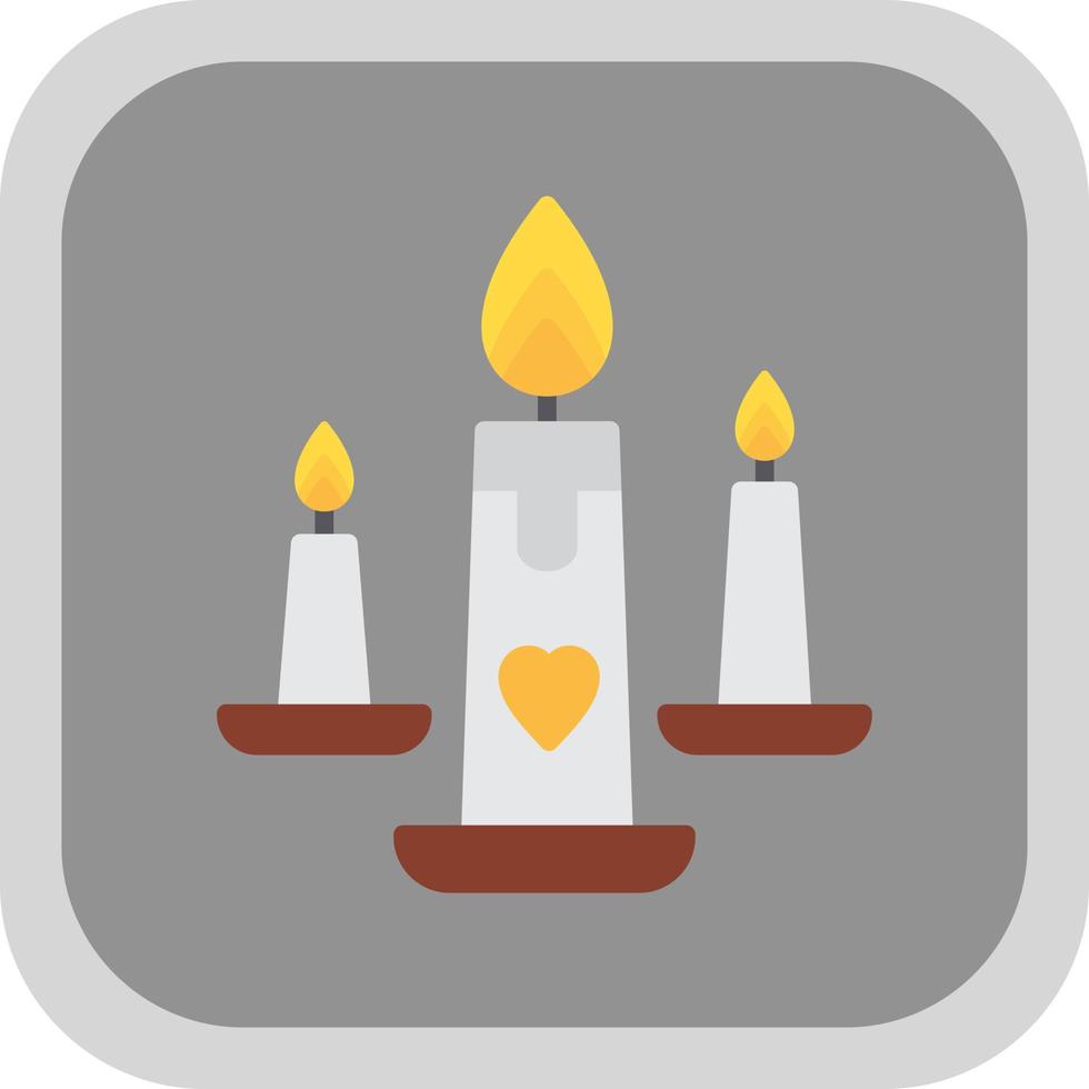 Wedding Candle Vector Icon Design