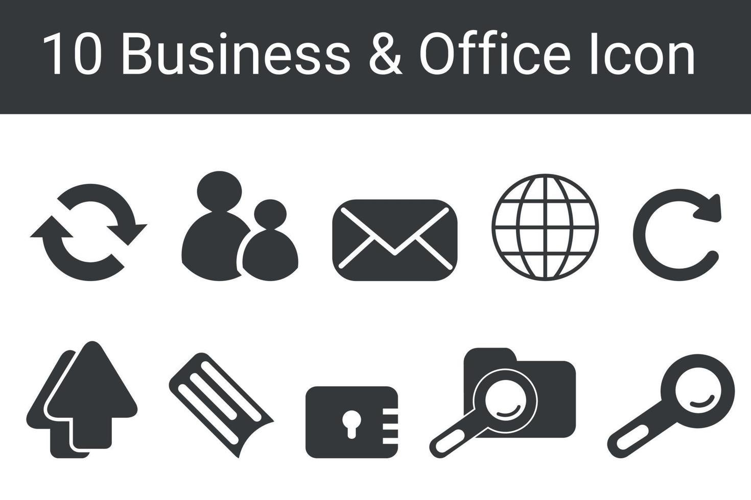 Business and Office line icons set. Business icon vector