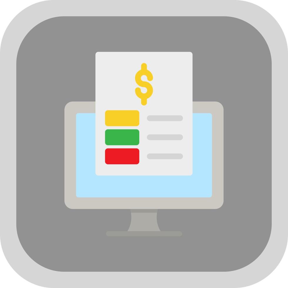 Online Invoice Vector Icon Design