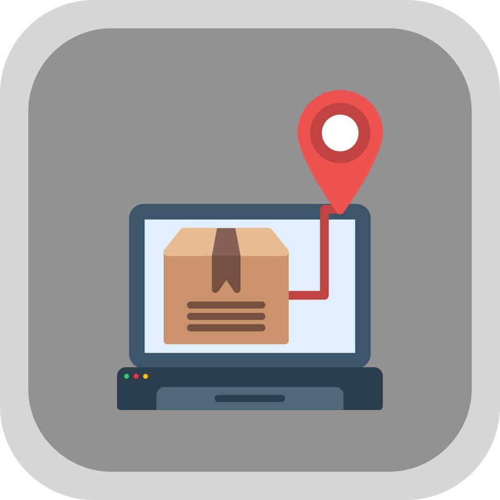 Online Shipment Tracking Vector Icon Design