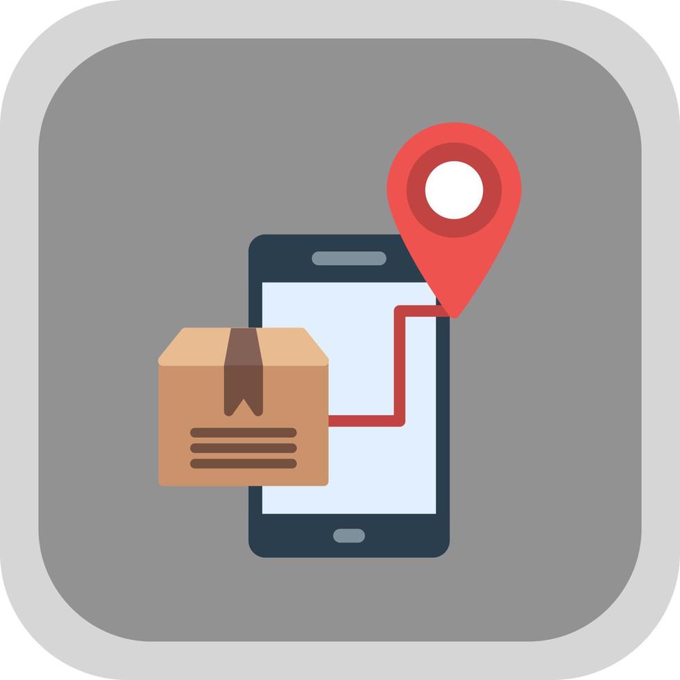 Mobile Shipment Tracking Vector Icon Design