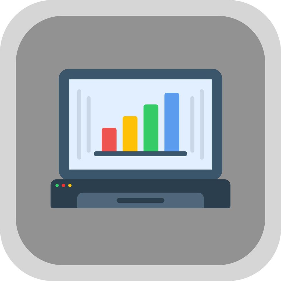 Online Bar Chart Vector Icon Design