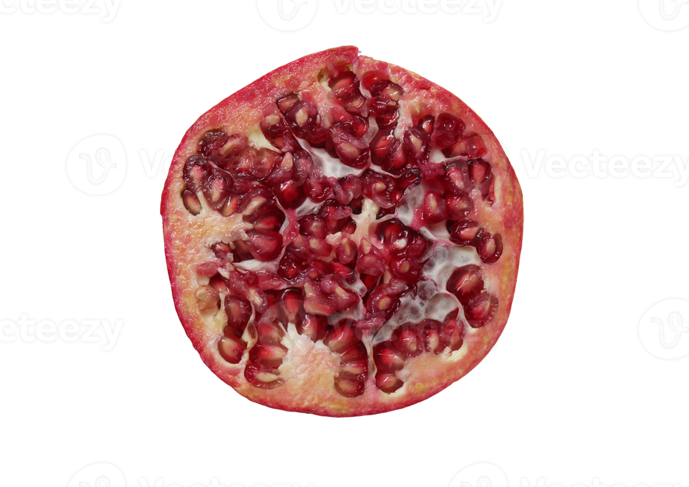 Red pomegranate fruit isolated on a transparent background png