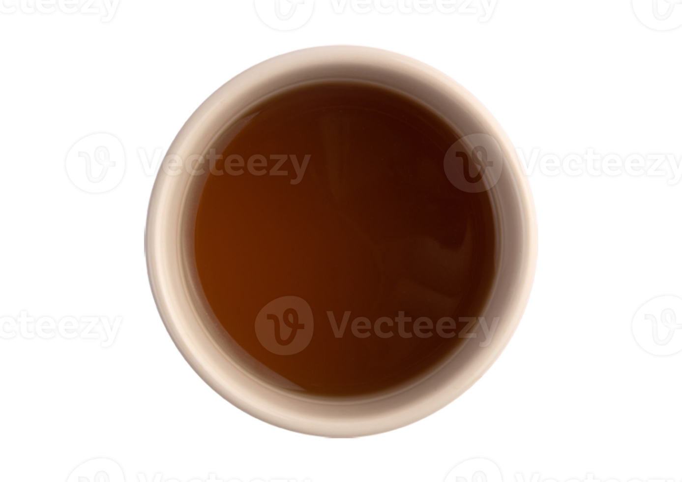 Beige cup of tea isolated on a transparent background png