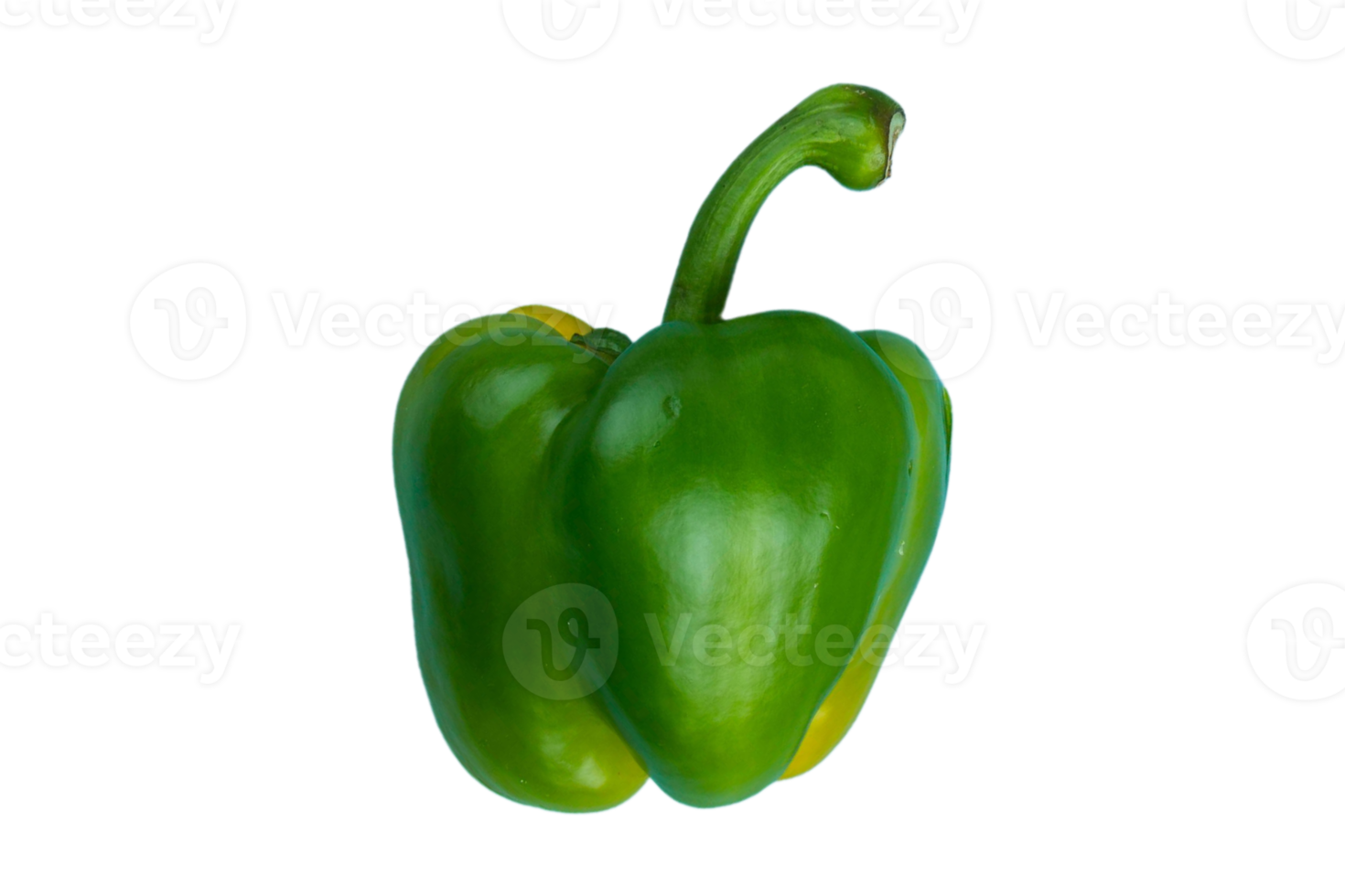 Green paprika isolated on a transparent background png