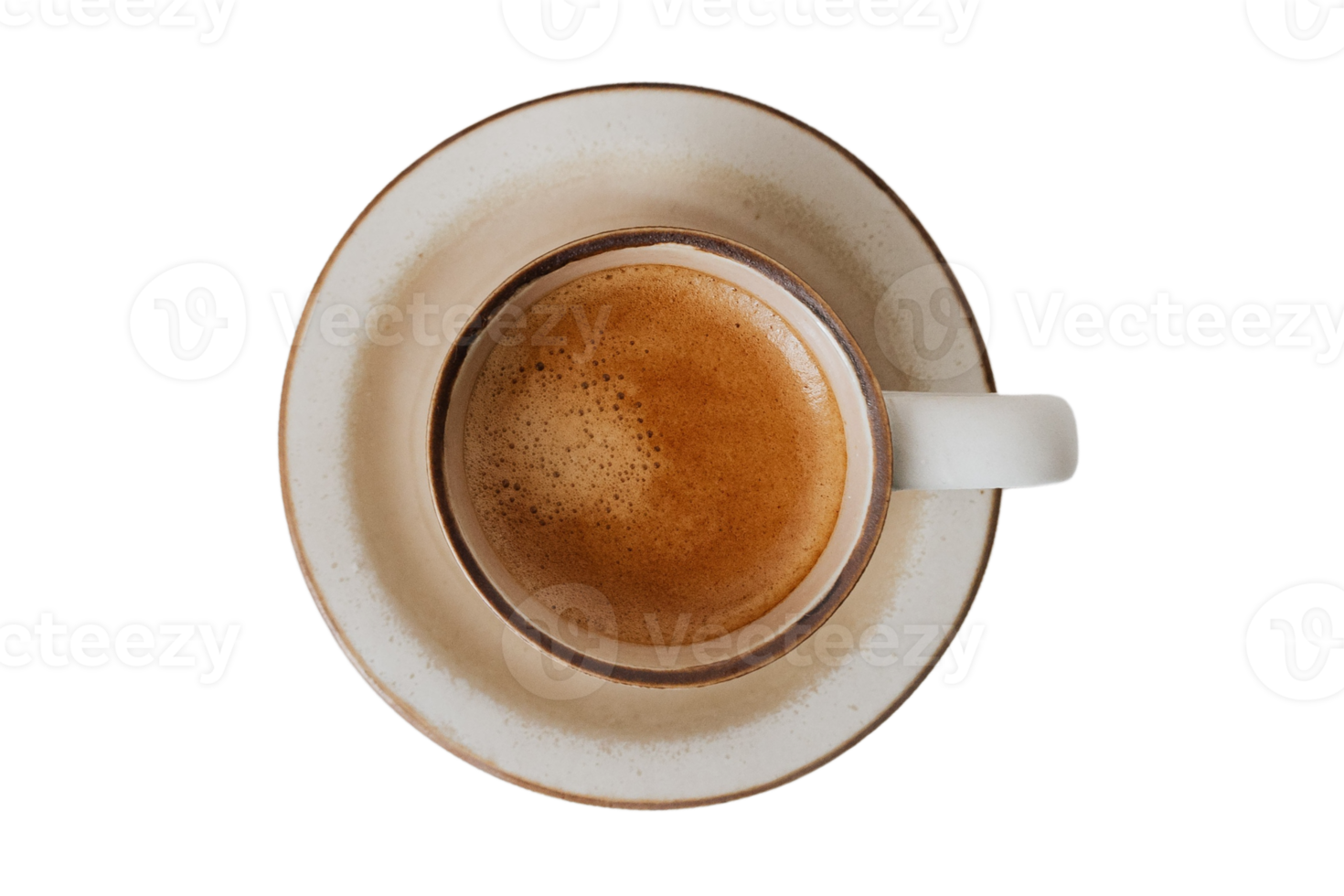 White plate and cup with chocolate isolated on a transparent background png