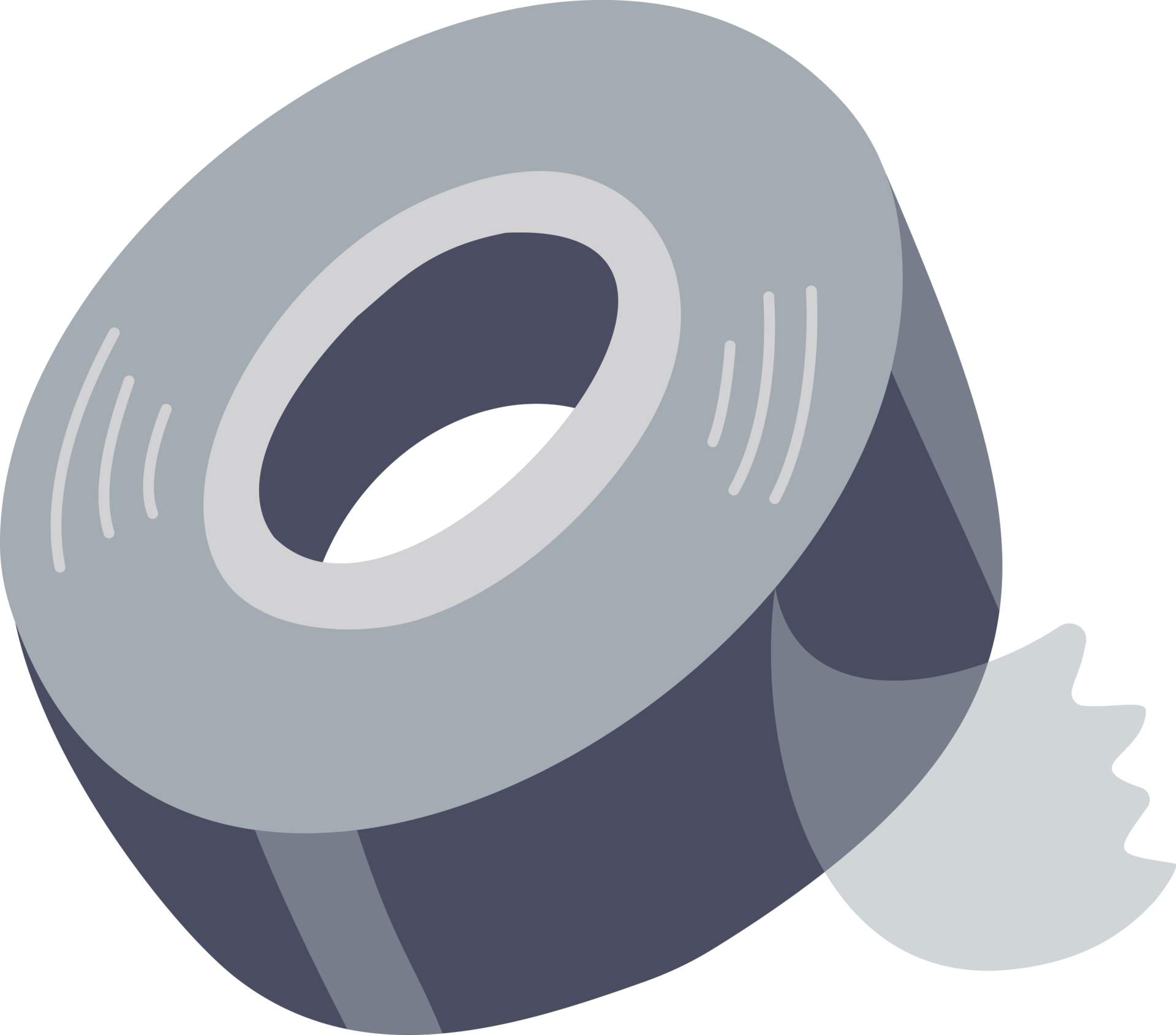 Clear Grey sticker tape roll, hand drawn illustration 21312398 PNG