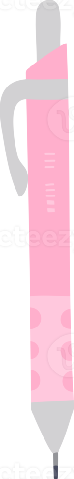 Pink mechanical pencil, hand drawn illustration png