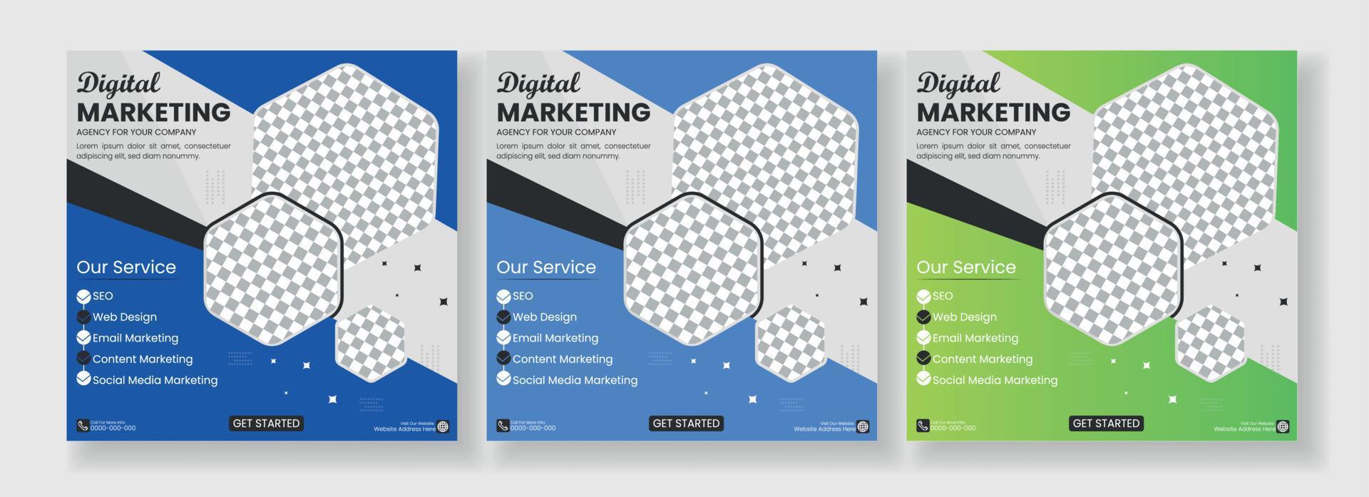 Digital marketing Agency banner for social media post template vector
