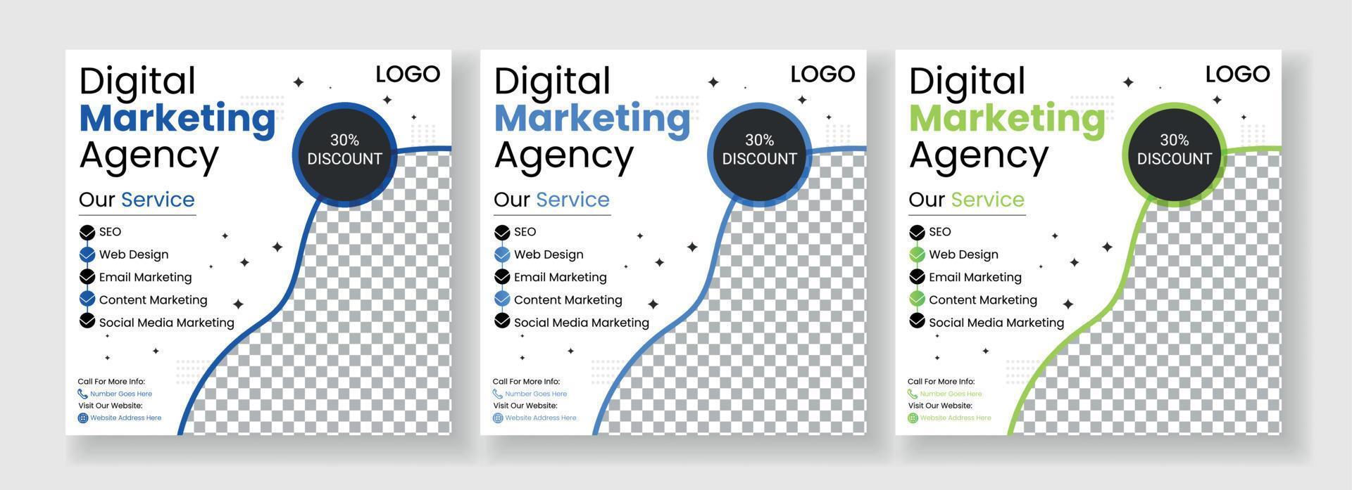 Digital marketing Agency banner for social media post template vector