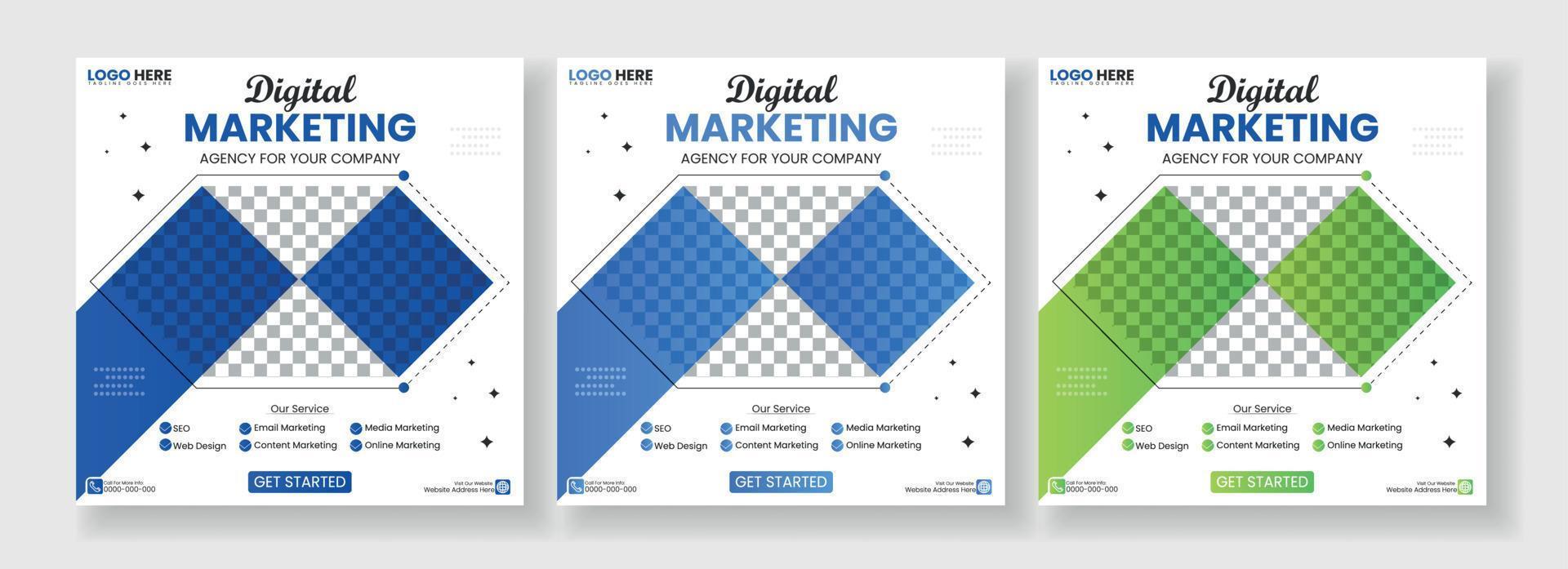 Digital marketing Agency banner for social media post template vector