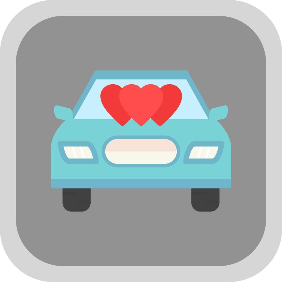 Wedding Car Vector Icon Design