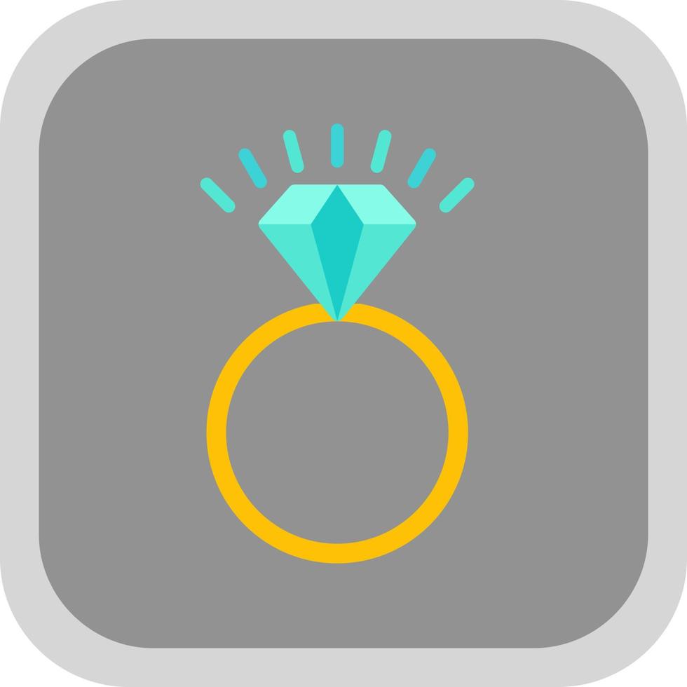Wedding Ring Vector Icon Design