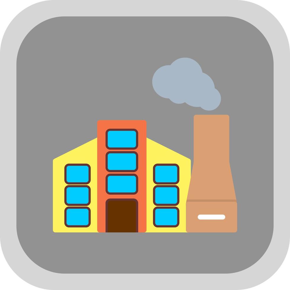 Factory Pollution Vector Icon Design
