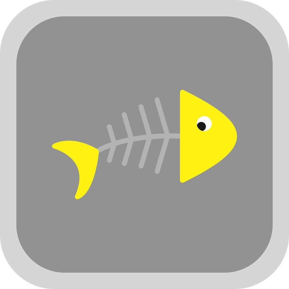 diseño de icono de vector de hueso de pescado