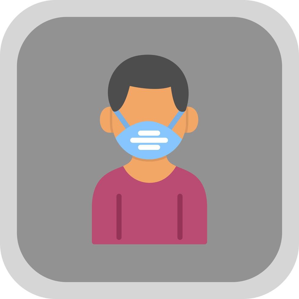 Man Wearing Mask Vector Icon Design