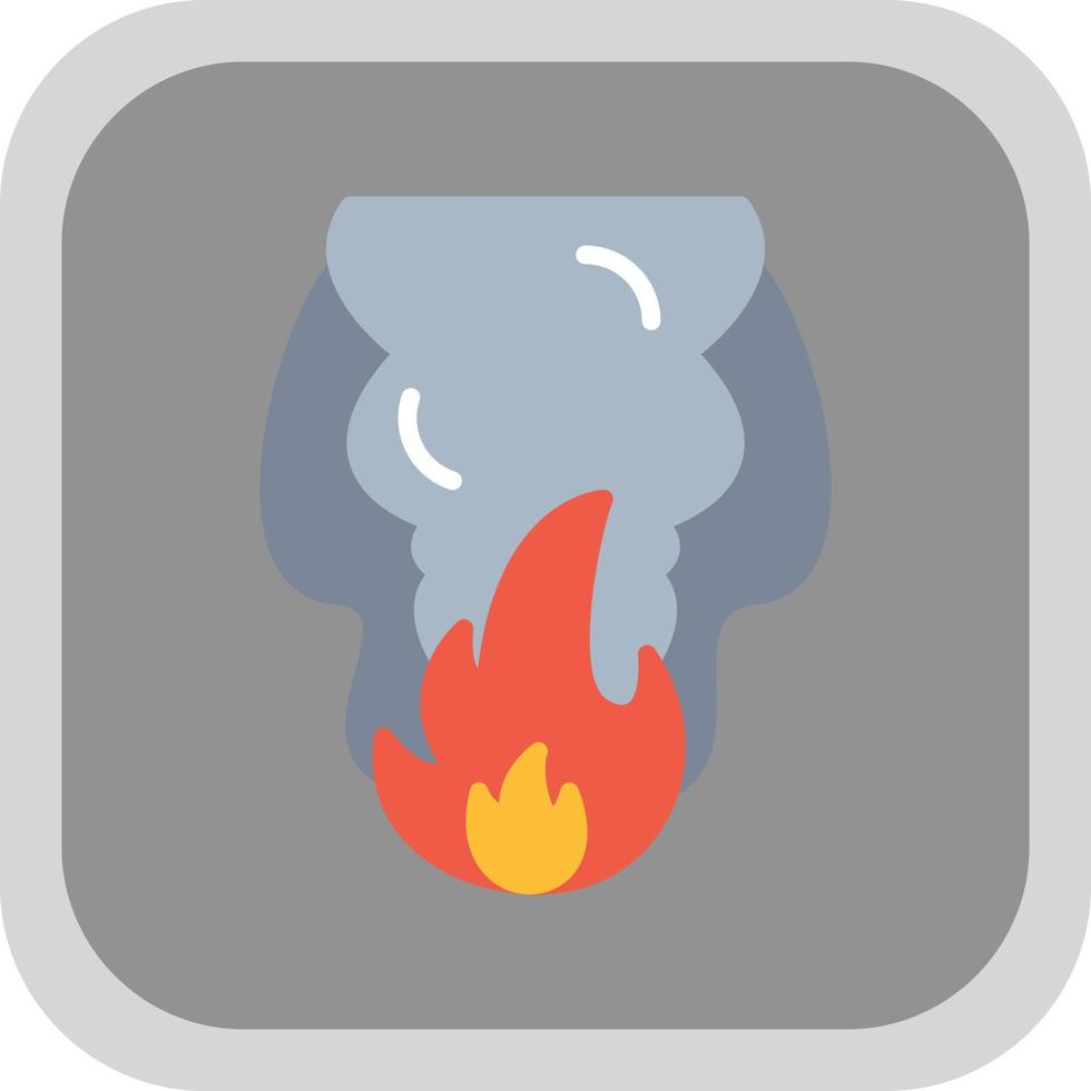 Fire Pollution Vector Icon Design