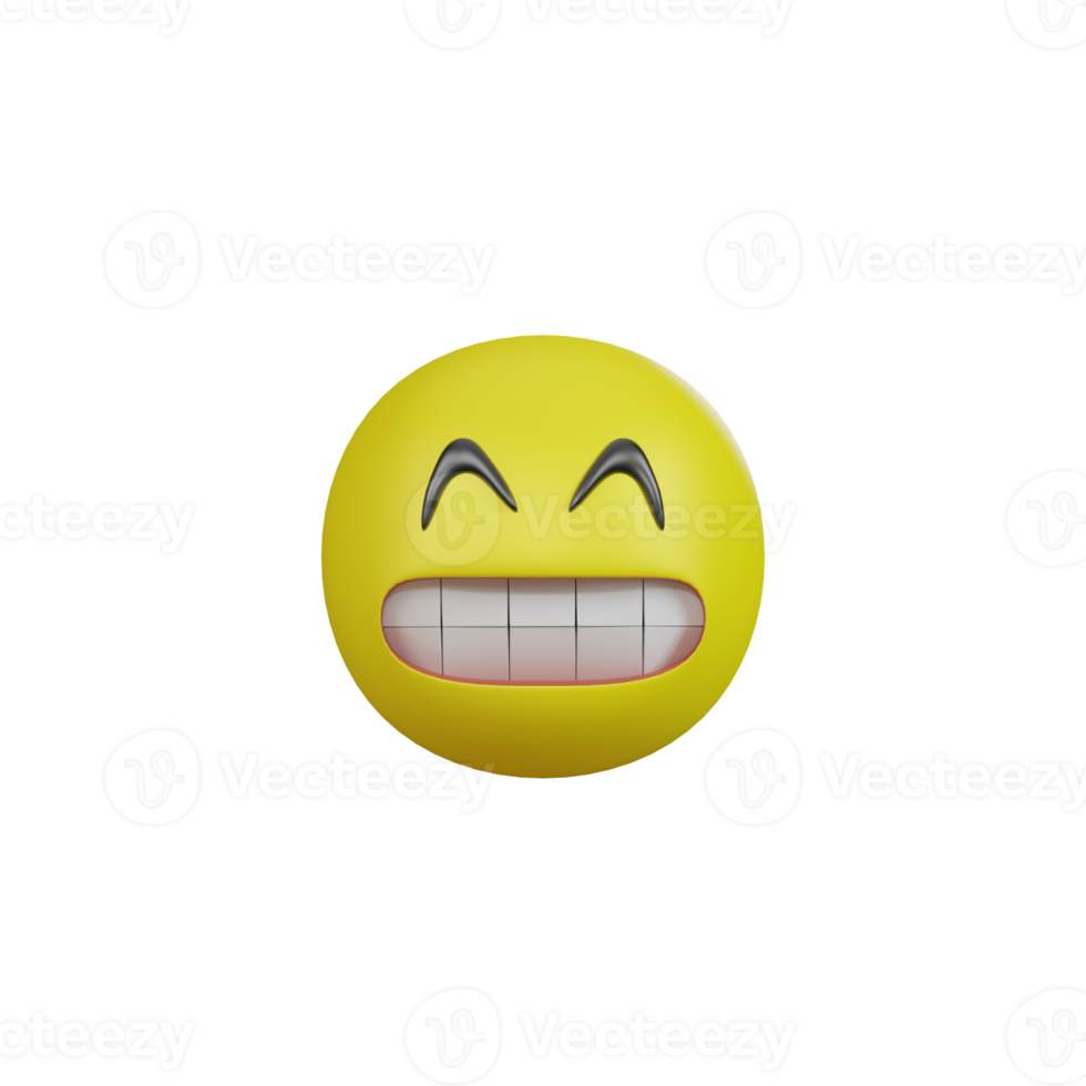 emoji gul ansikte och känsla med Lycklig och stygg söt. ansiktsbehandling uttryck. png