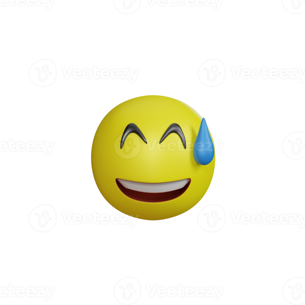 Emoji yellow face and emotion with surprised and excited.  Facial expression. png