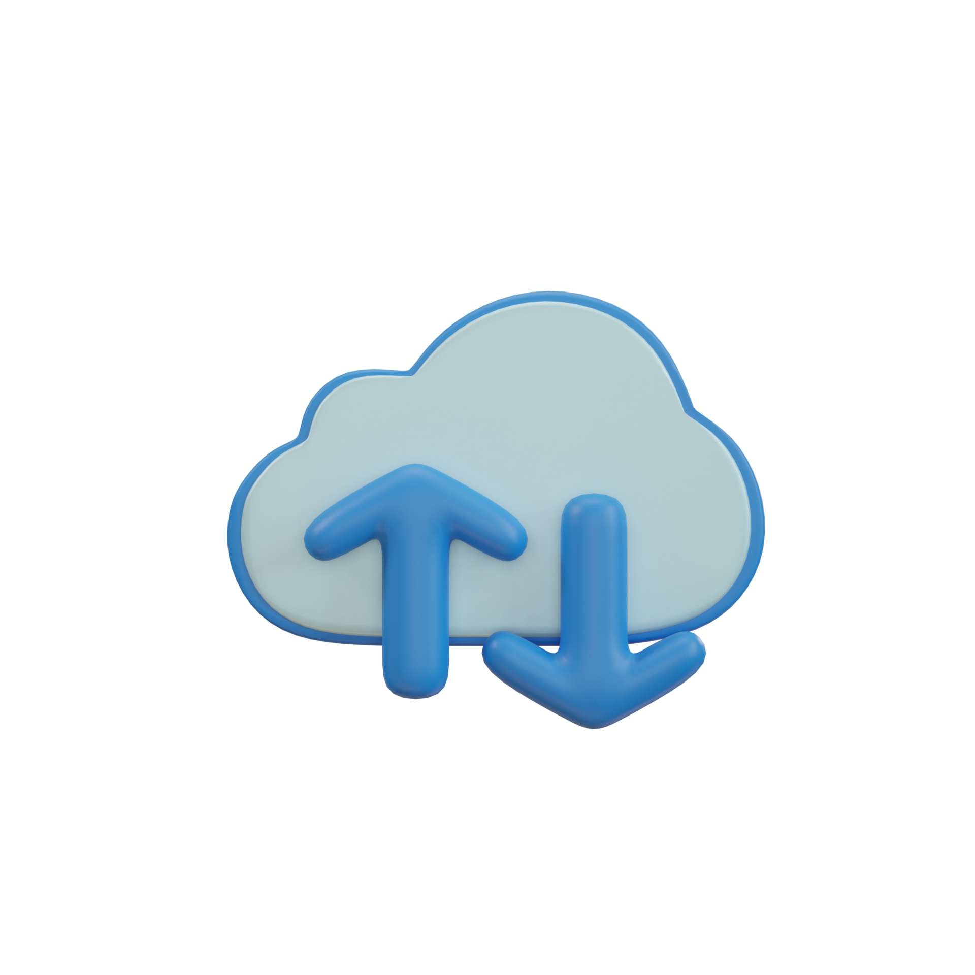 Cloud technology. icon upload and download data to cloud computing