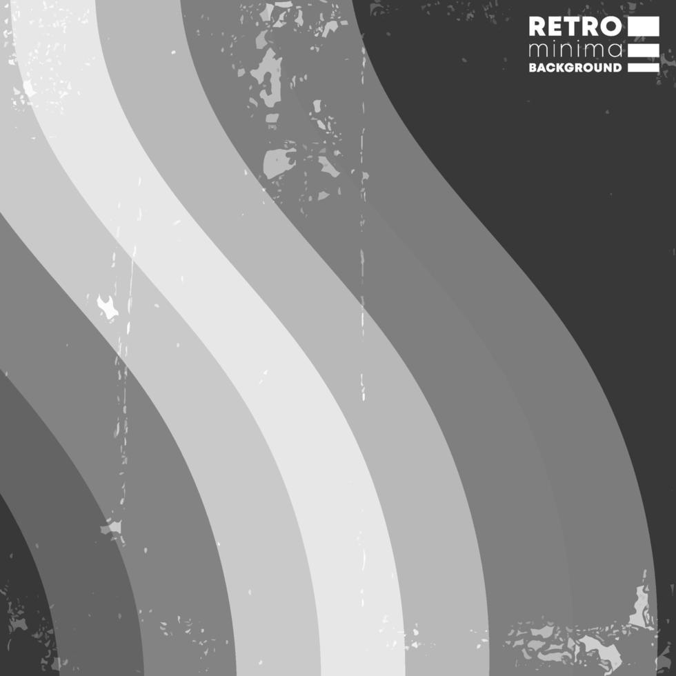 Retro Black and White design background with vintage color stripes. Vector illustration.