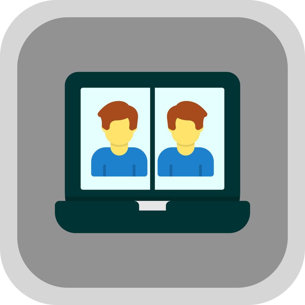 Videocall Discussion Vector Icon Design