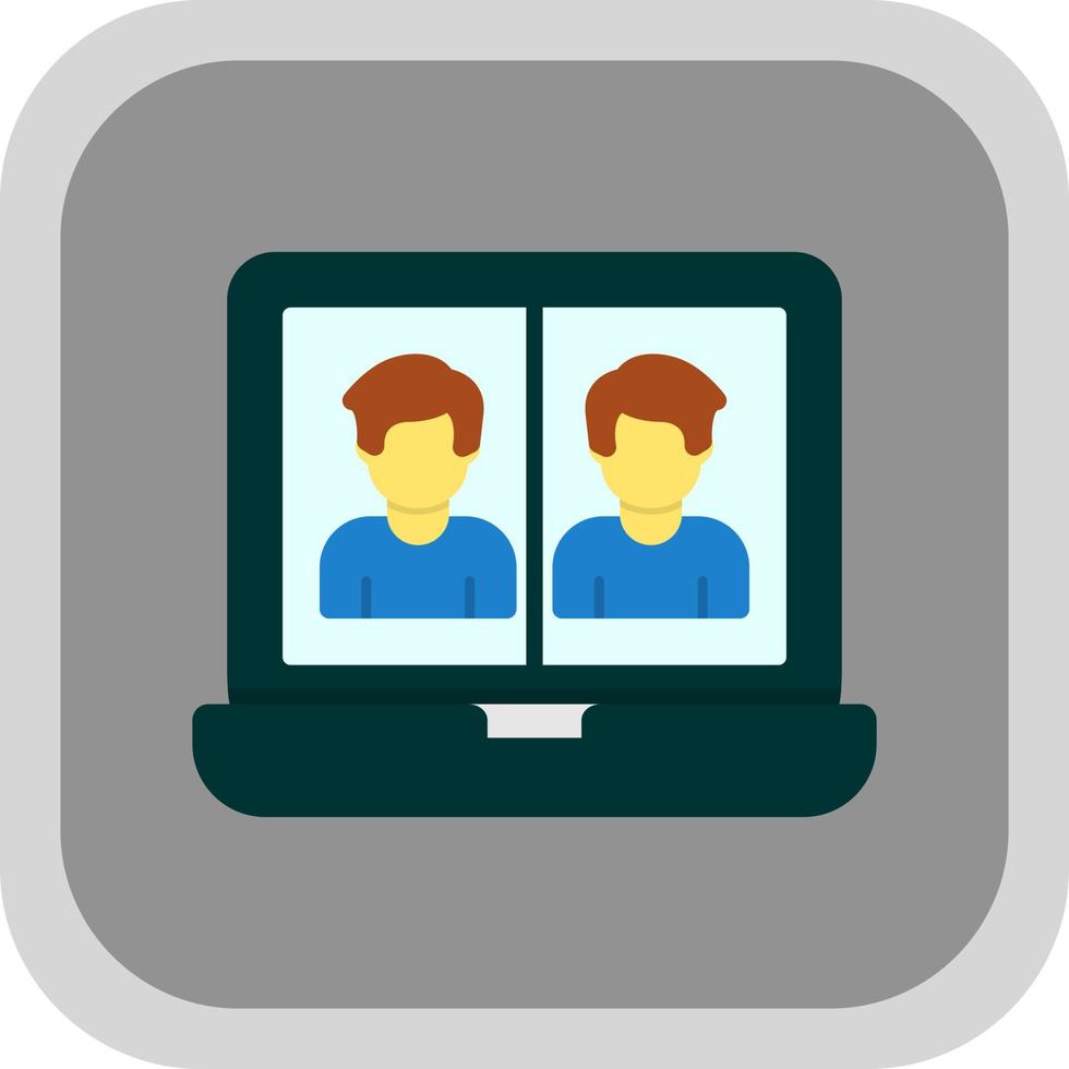 Videocall Discussion Vector Icon Design