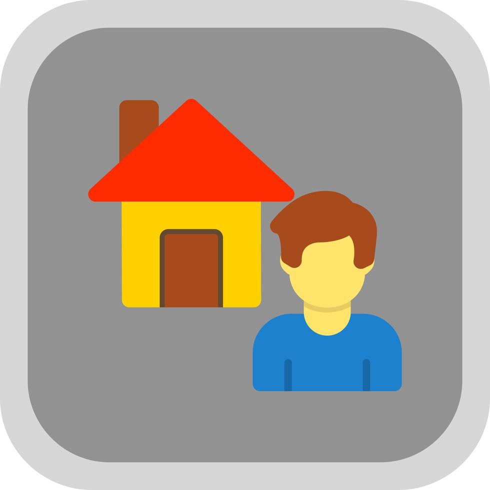 Working at Home Vector Icon Design