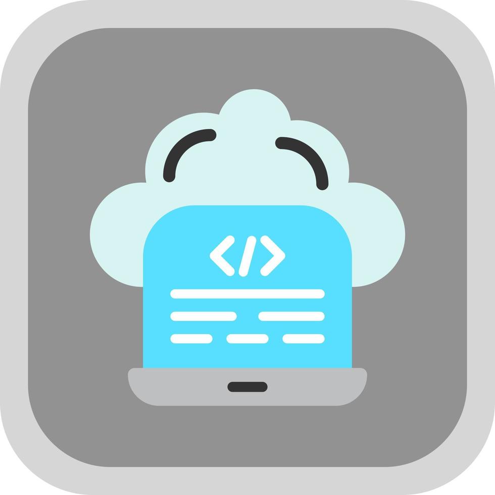 Cloud Coding Vector Icon Design