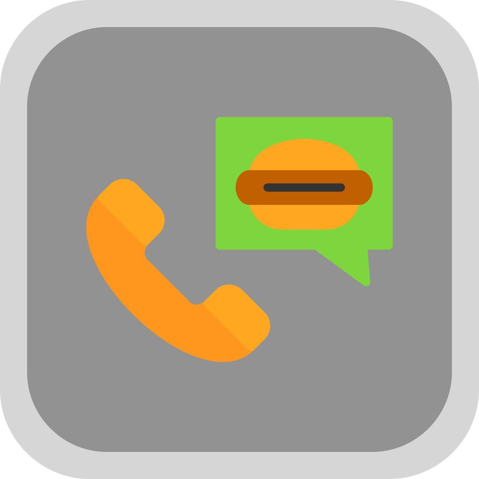 Order Food on Call Vector Icon Design